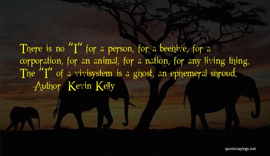 Kevin Kelly Quotes: There Is No I For A Person, For A Beehive, For A Corporation, For An Animal, For A Nation, For