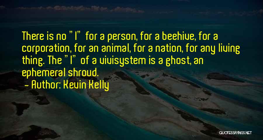 Kevin Kelly Quotes: There Is No I For A Person, For A Beehive, For A Corporation, For An Animal, For A Nation, For