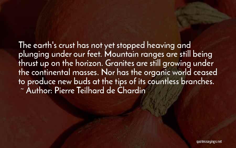 Pierre Teilhard De Chardin Quotes: The Earth's Crust Has Not Yet Stopped Heaving And Plunging Under Our Feet. Mountain Ranges Are Still Being Thrust Up