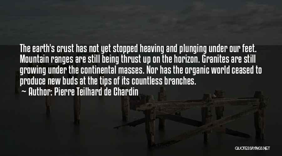 Pierre Teilhard De Chardin Quotes: The Earth's Crust Has Not Yet Stopped Heaving And Plunging Under Our Feet. Mountain Ranges Are Still Being Thrust Up