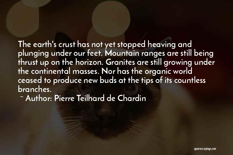 Pierre Teilhard De Chardin Quotes: The Earth's Crust Has Not Yet Stopped Heaving And Plunging Under Our Feet. Mountain Ranges Are Still Being Thrust Up