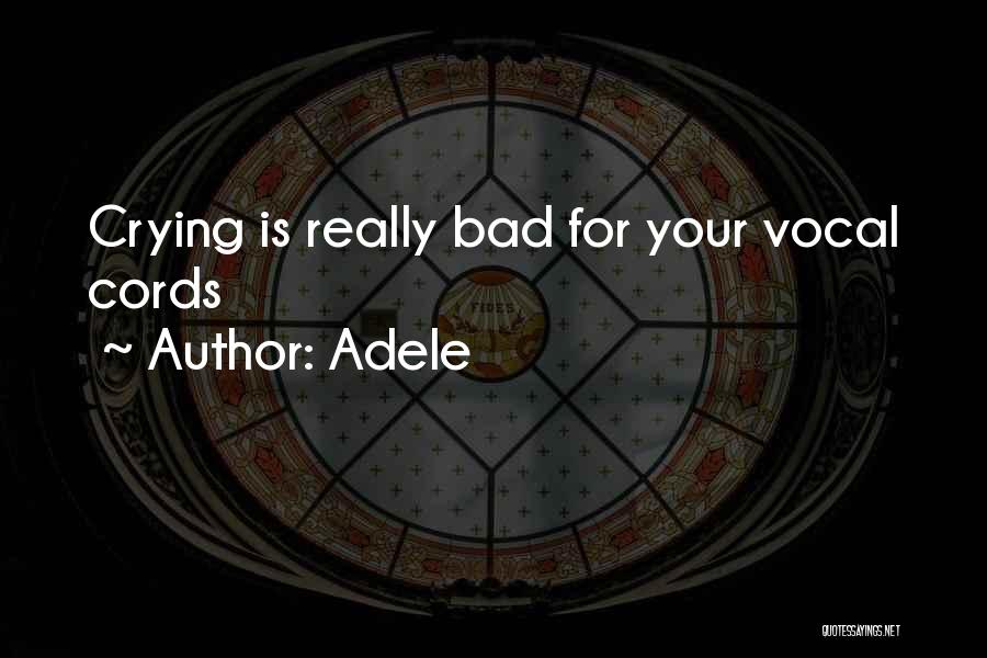 Adele Quotes: Crying Is Really Bad For Your Vocal Cords