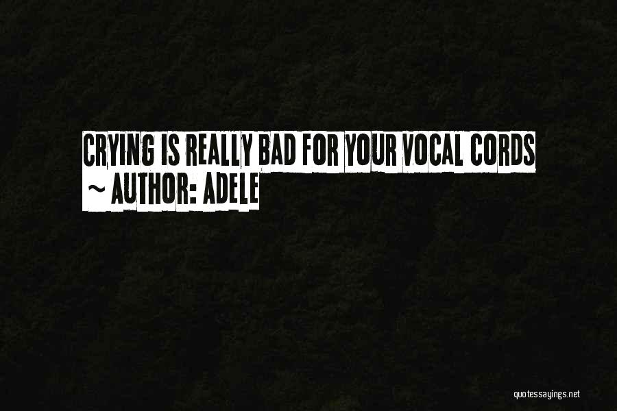 Adele Quotes: Crying Is Really Bad For Your Vocal Cords