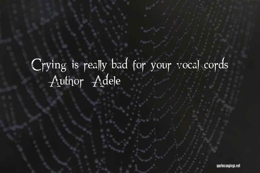 Adele Quotes: Crying Is Really Bad For Your Vocal Cords
