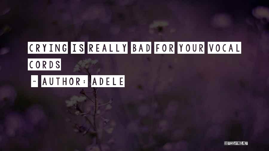 Adele Quotes: Crying Is Really Bad For Your Vocal Cords