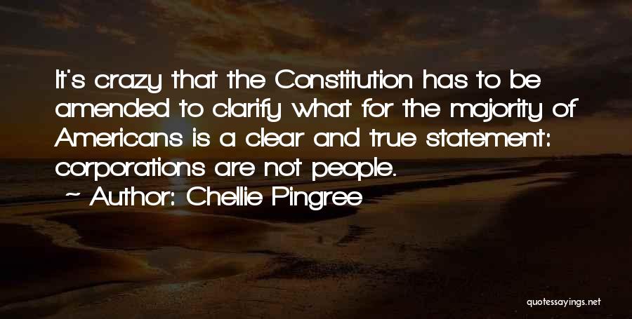 Chellie Pingree Quotes: It's Crazy That The Constitution Has To Be Amended To Clarify What For The Majority Of Americans Is A Clear