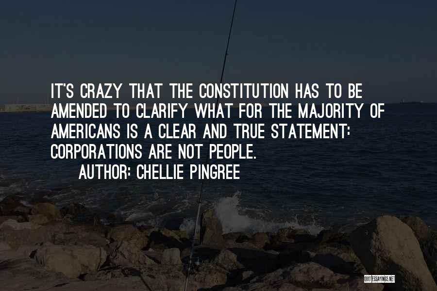 Chellie Pingree Quotes: It's Crazy That The Constitution Has To Be Amended To Clarify What For The Majority Of Americans Is A Clear