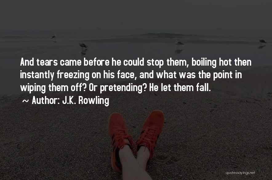 J.K. Rowling Quotes: And Tears Came Before He Could Stop Them, Boiling Hot Then Instantly Freezing On His Face, And What Was The