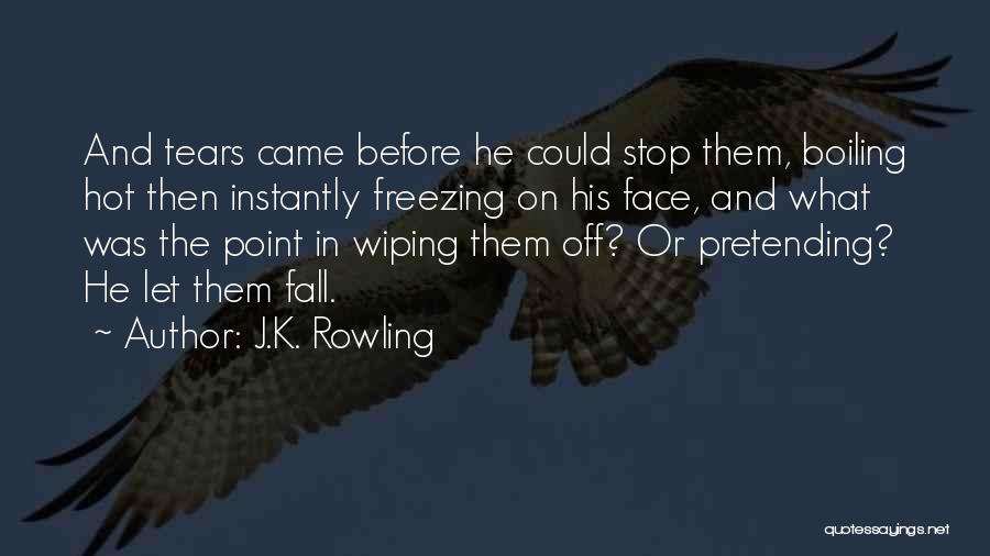 J.K. Rowling Quotes: And Tears Came Before He Could Stop Them, Boiling Hot Then Instantly Freezing On His Face, And What Was The