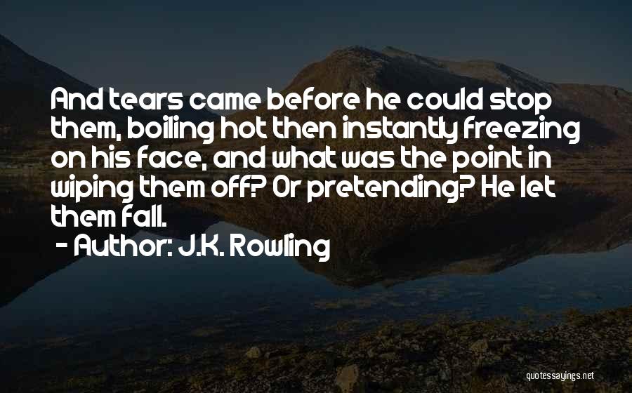 J.K. Rowling Quotes: And Tears Came Before He Could Stop Them, Boiling Hot Then Instantly Freezing On His Face, And What Was The