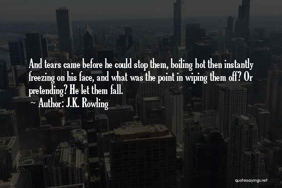 J.K. Rowling Quotes: And Tears Came Before He Could Stop Them, Boiling Hot Then Instantly Freezing On His Face, And What Was The