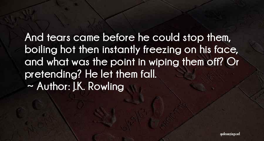 J.K. Rowling Quotes: And Tears Came Before He Could Stop Them, Boiling Hot Then Instantly Freezing On His Face, And What Was The