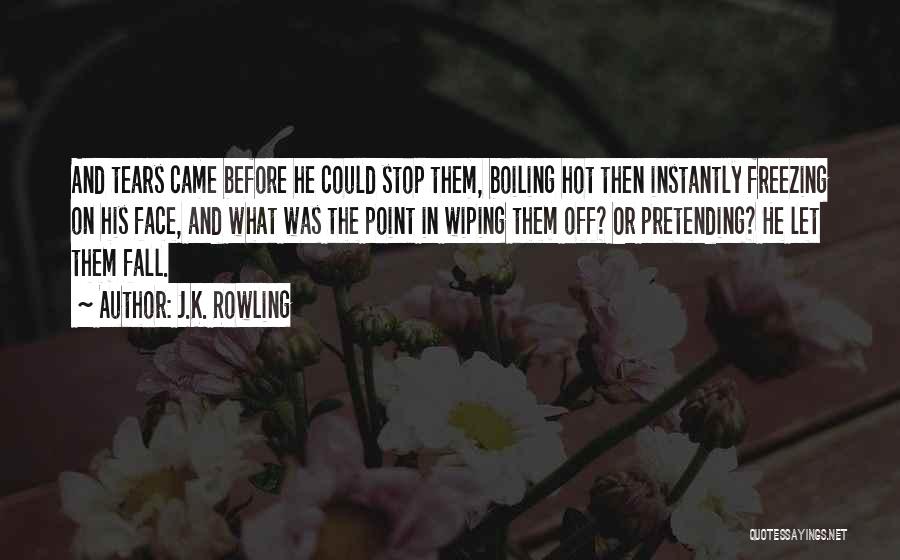 J.K. Rowling Quotes: And Tears Came Before He Could Stop Them, Boiling Hot Then Instantly Freezing On His Face, And What Was The