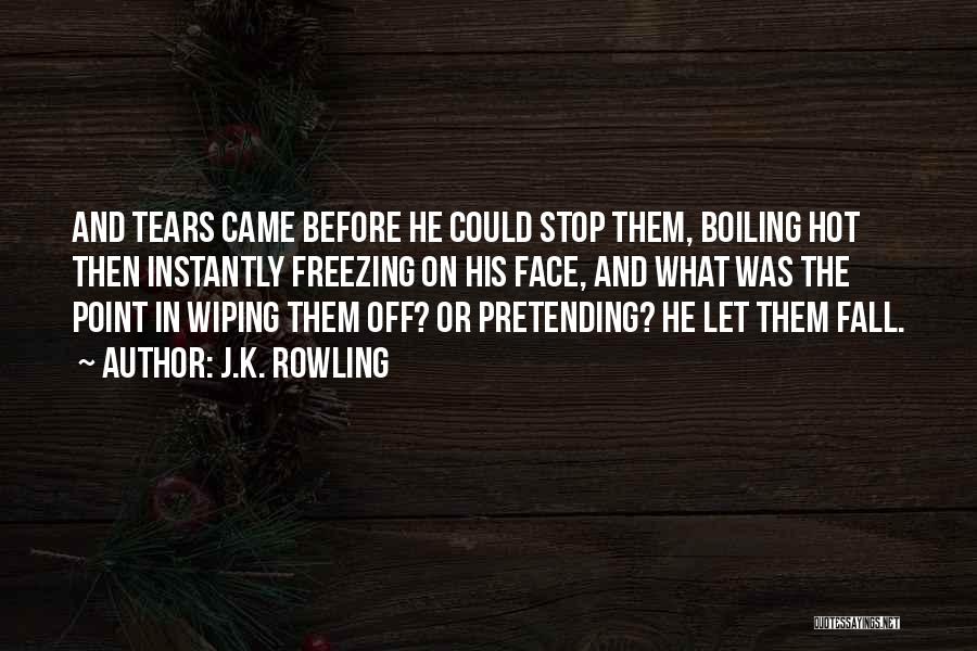 J.K. Rowling Quotes: And Tears Came Before He Could Stop Them, Boiling Hot Then Instantly Freezing On His Face, And What Was The