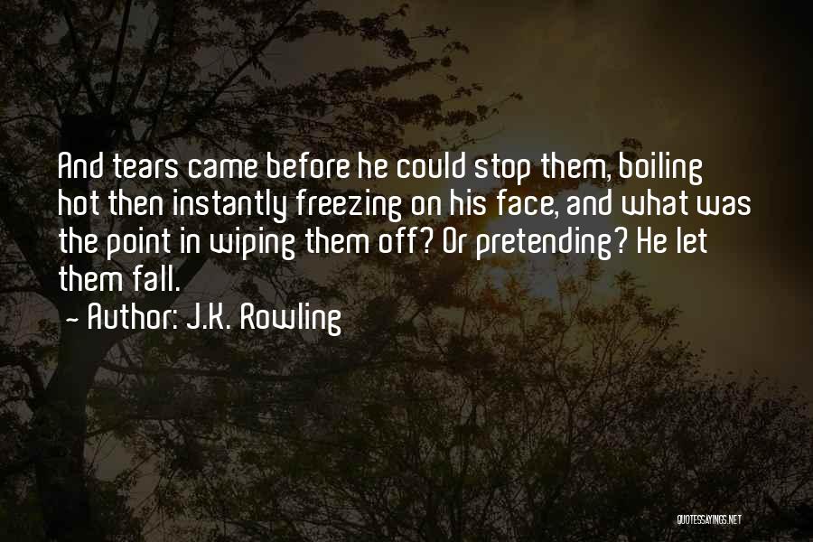 J.K. Rowling Quotes: And Tears Came Before He Could Stop Them, Boiling Hot Then Instantly Freezing On His Face, And What Was The