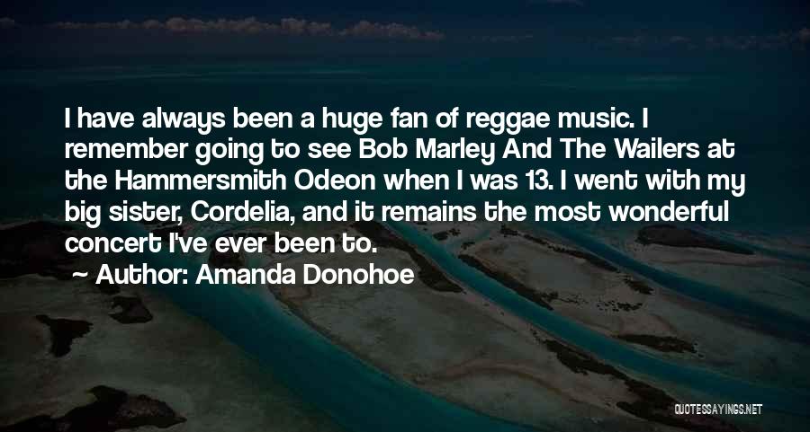 Amanda Donohoe Quotes: I Have Always Been A Huge Fan Of Reggae Music. I Remember Going To See Bob Marley And The Wailers