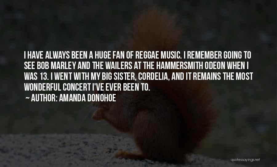 Amanda Donohoe Quotes: I Have Always Been A Huge Fan Of Reggae Music. I Remember Going To See Bob Marley And The Wailers