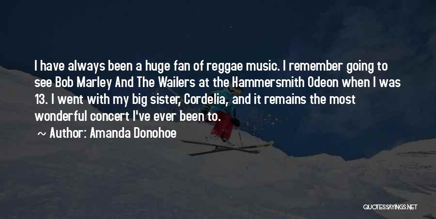 Amanda Donohoe Quotes: I Have Always Been A Huge Fan Of Reggae Music. I Remember Going To See Bob Marley And The Wailers