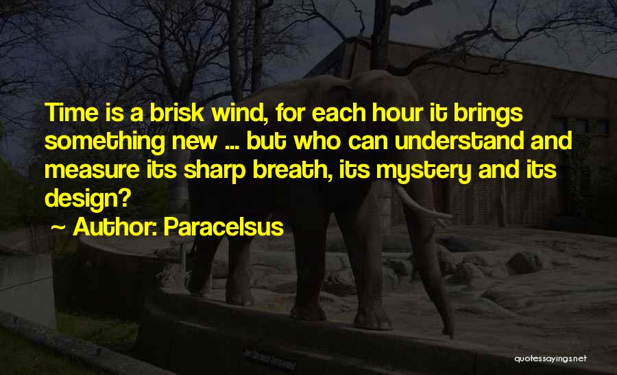 Paracelsus Quotes: Time Is A Brisk Wind, For Each Hour It Brings Something New ... But Who Can Understand And Measure Its