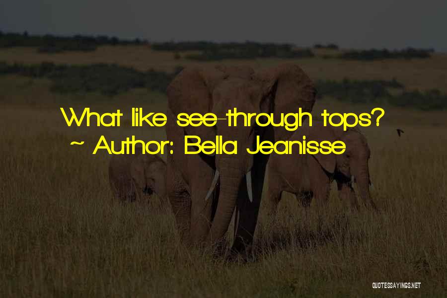 Bella Jeanisse Quotes: What Like See-through Tops?