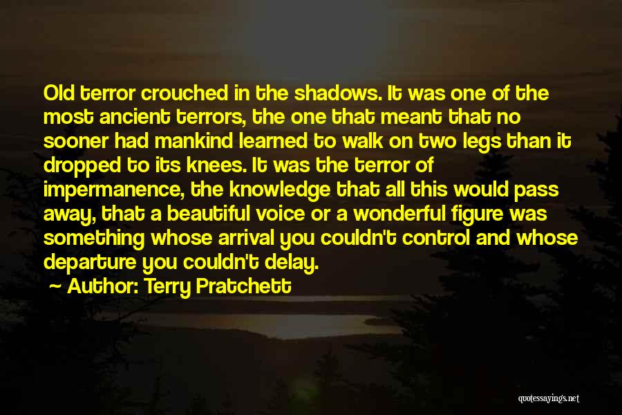 Terry Pratchett Quotes: Old Terror Crouched In The Shadows. It Was One Of The Most Ancient Terrors, The One That Meant That No