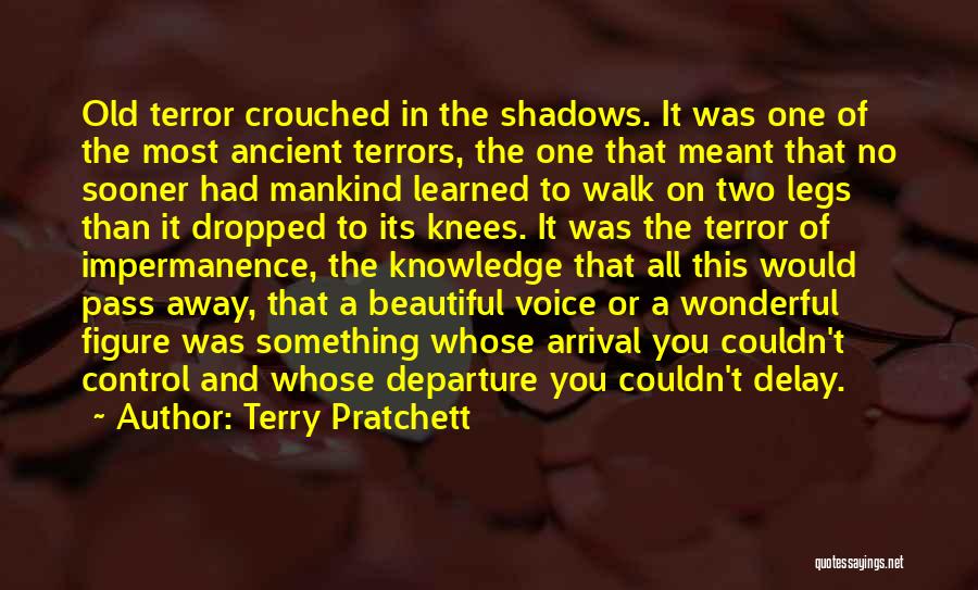 Terry Pratchett Quotes: Old Terror Crouched In The Shadows. It Was One Of The Most Ancient Terrors, The One That Meant That No