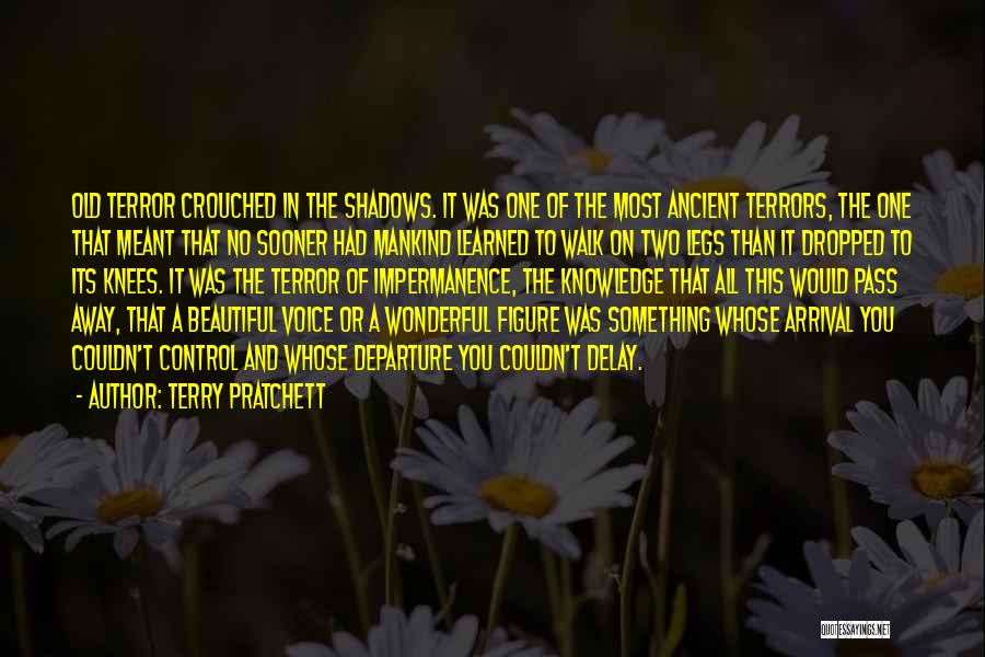 Terry Pratchett Quotes: Old Terror Crouched In The Shadows. It Was One Of The Most Ancient Terrors, The One That Meant That No