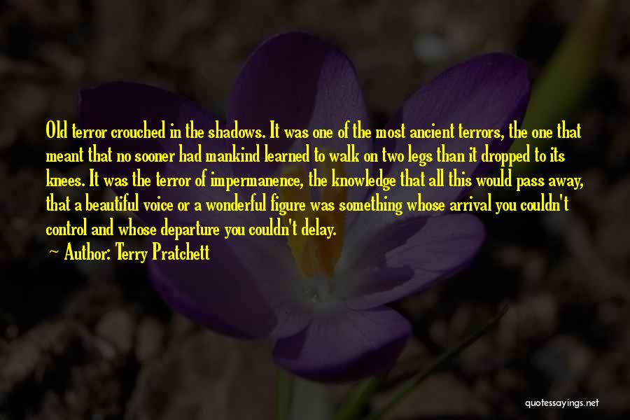 Terry Pratchett Quotes: Old Terror Crouched In The Shadows. It Was One Of The Most Ancient Terrors, The One That Meant That No