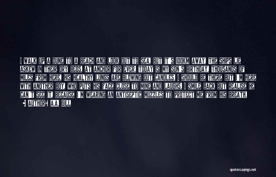 A.A. Gill Quotes: I Walk Up A Dune To A Beach And Look Out To Sea, But It's 100km Away. The Ships Lie