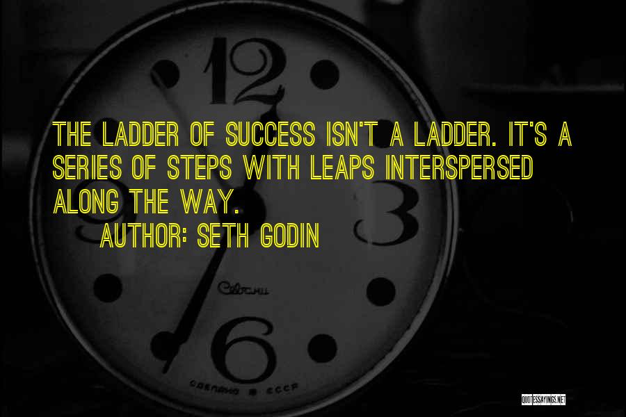 Seth Godin Quotes: The Ladder Of Success Isn't A Ladder. It's A Series Of Steps With Leaps Interspersed Along The Way.