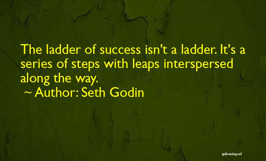 Seth Godin Quotes: The Ladder Of Success Isn't A Ladder. It's A Series Of Steps With Leaps Interspersed Along The Way.