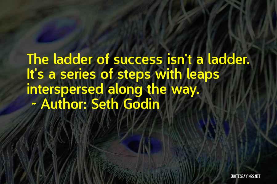 Seth Godin Quotes: The Ladder Of Success Isn't A Ladder. It's A Series Of Steps With Leaps Interspersed Along The Way.