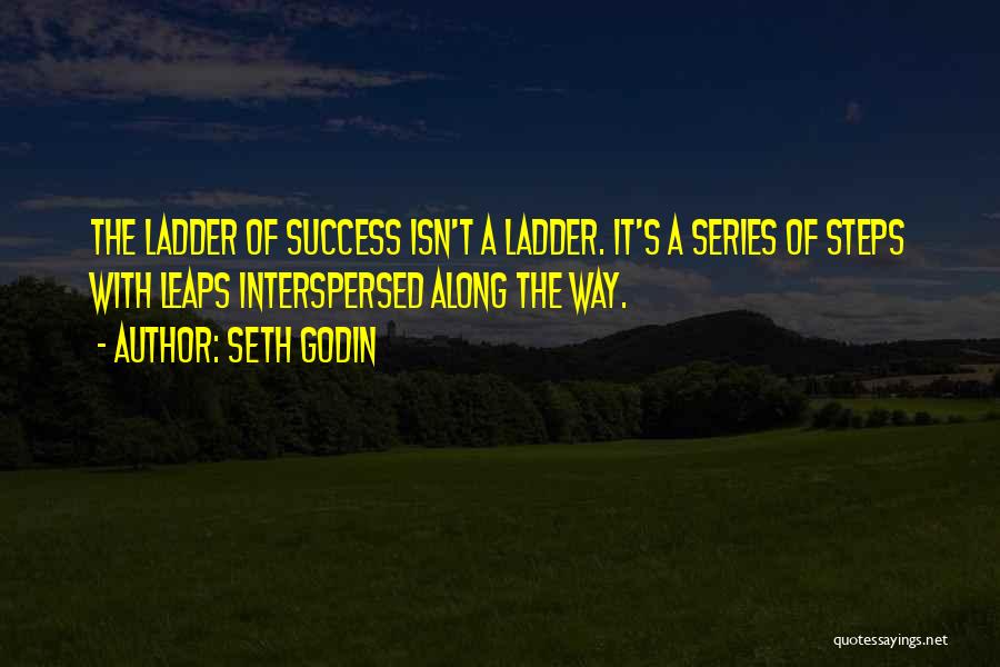 Seth Godin Quotes: The Ladder Of Success Isn't A Ladder. It's A Series Of Steps With Leaps Interspersed Along The Way.