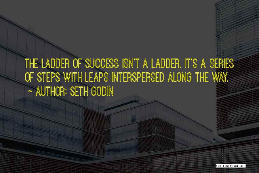 Seth Godin Quotes: The Ladder Of Success Isn't A Ladder. It's A Series Of Steps With Leaps Interspersed Along The Way.