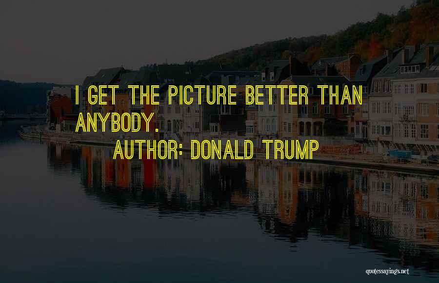 Donald Trump Quotes: I Get The Picture Better Than Anybody.