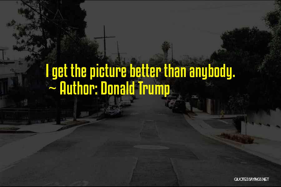 Donald Trump Quotes: I Get The Picture Better Than Anybody.