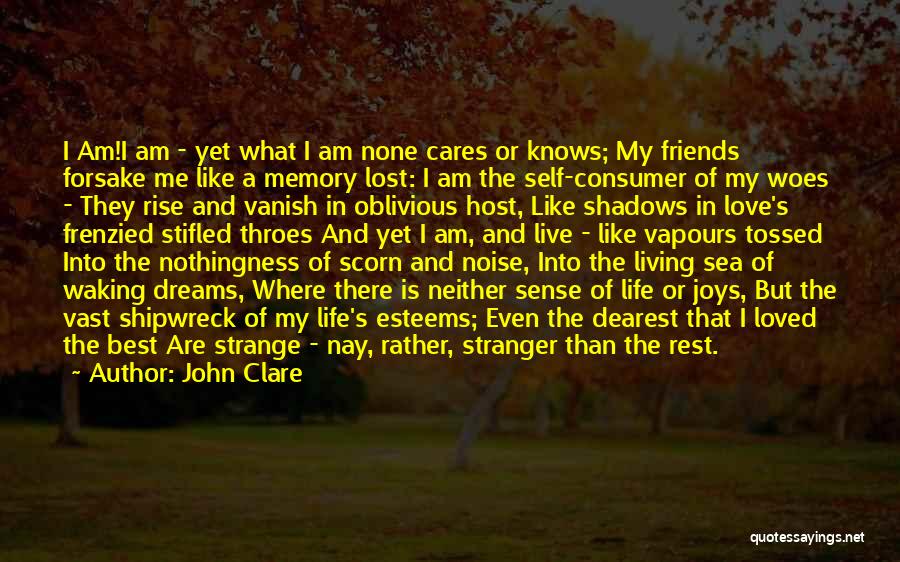 John Clare Quotes: I Am!i Am - Yet What I Am None Cares Or Knows; My Friends Forsake Me Like A Memory Lost: