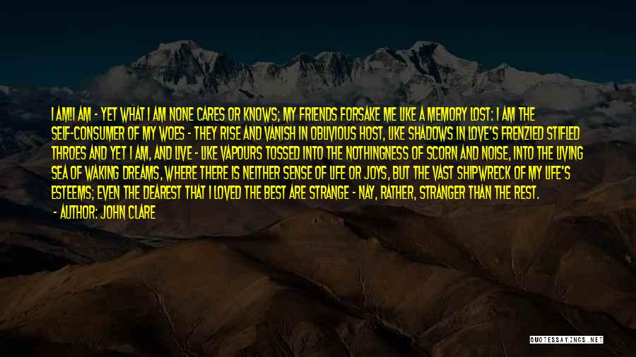 John Clare Quotes: I Am!i Am - Yet What I Am None Cares Or Knows; My Friends Forsake Me Like A Memory Lost: