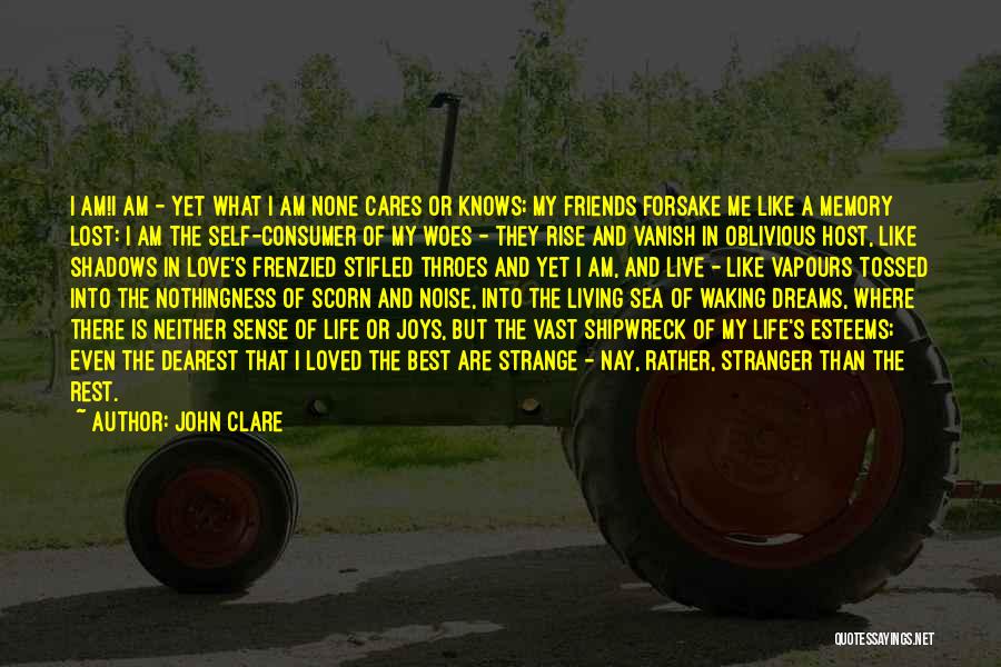 John Clare Quotes: I Am!i Am - Yet What I Am None Cares Or Knows; My Friends Forsake Me Like A Memory Lost: