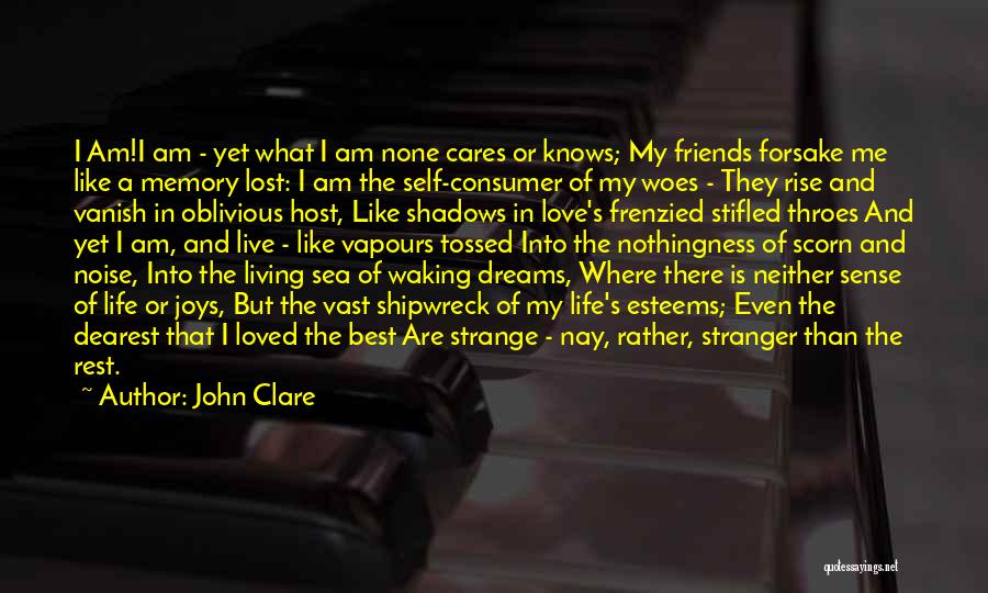 John Clare Quotes: I Am!i Am - Yet What I Am None Cares Or Knows; My Friends Forsake Me Like A Memory Lost: