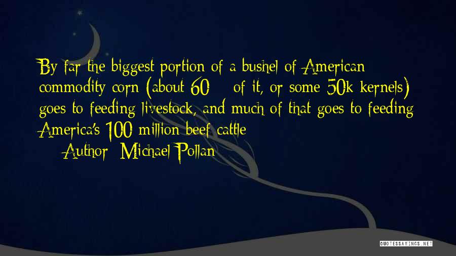 Michael Pollan Quotes: By Far The Biggest Portion Of A Bushel Of American Commodity Corn (about 60% Of It, Or Some 50k Kernels)