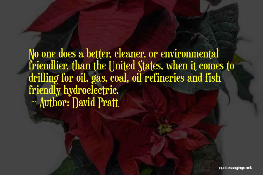 David Pratt Quotes: No One Does A Better, Cleaner, Or Environmental Friendlier, Than The United States, When It Comes To Drilling For Oil,