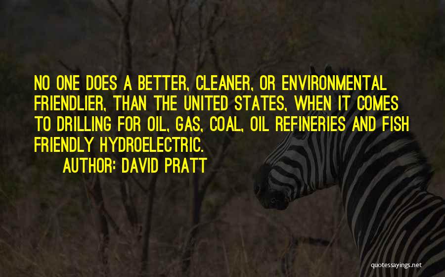 David Pratt Quotes: No One Does A Better, Cleaner, Or Environmental Friendlier, Than The United States, When It Comes To Drilling For Oil,
