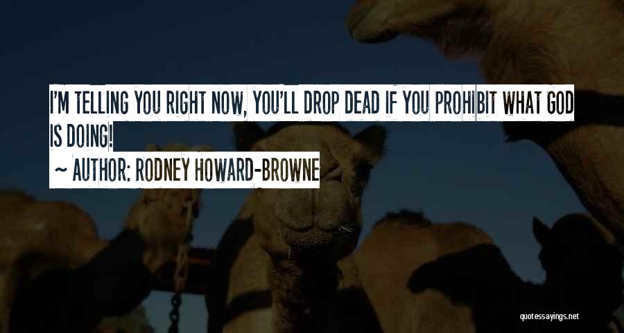 Rodney Howard-Browne Quotes: I'm Telling You Right Now, You'll Drop Dead If You Prohibit What God Is Doing!