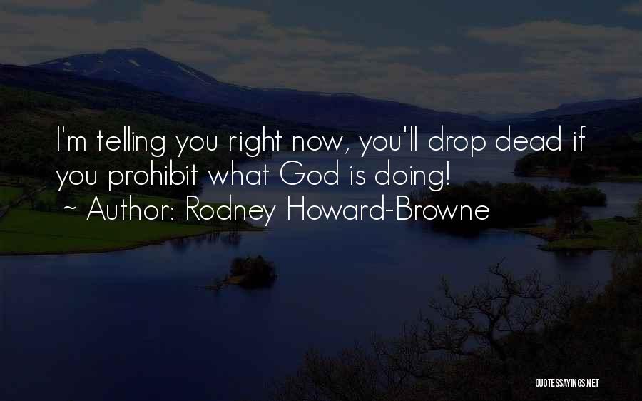 Rodney Howard-Browne Quotes: I'm Telling You Right Now, You'll Drop Dead If You Prohibit What God Is Doing!