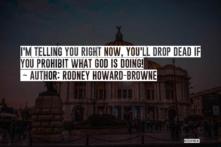 Rodney Howard-Browne Quotes: I'm Telling You Right Now, You'll Drop Dead If You Prohibit What God Is Doing!