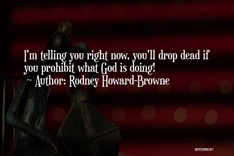 Rodney Howard-Browne Quotes: I'm Telling You Right Now, You'll Drop Dead If You Prohibit What God Is Doing!