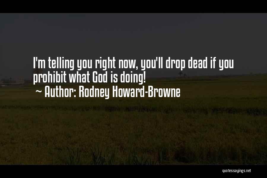 Rodney Howard-Browne Quotes: I'm Telling You Right Now, You'll Drop Dead If You Prohibit What God Is Doing!