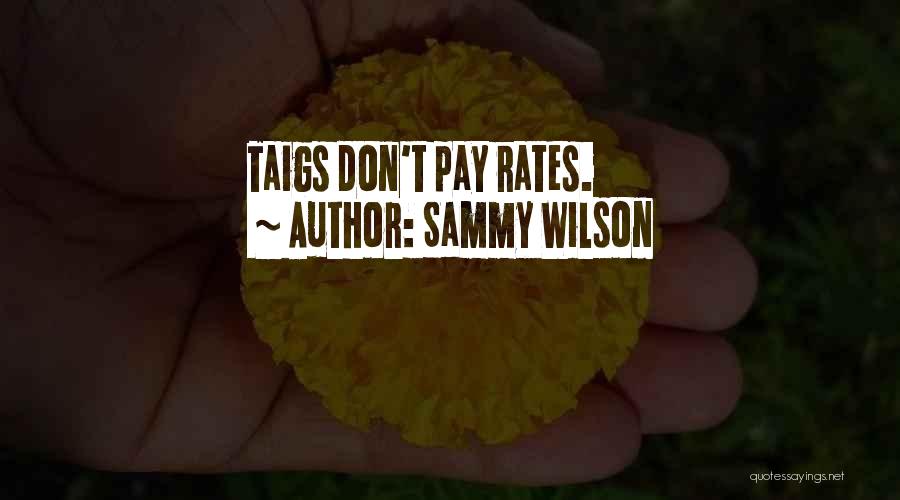 Sammy Wilson Quotes: Taigs Don't Pay Rates.