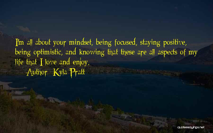 Kyla Pratt Quotes: I'm All About Your Mindset, Being Focused, Staying Positive, Being Optimistic, And Knowing That These Are All Aspects Of My